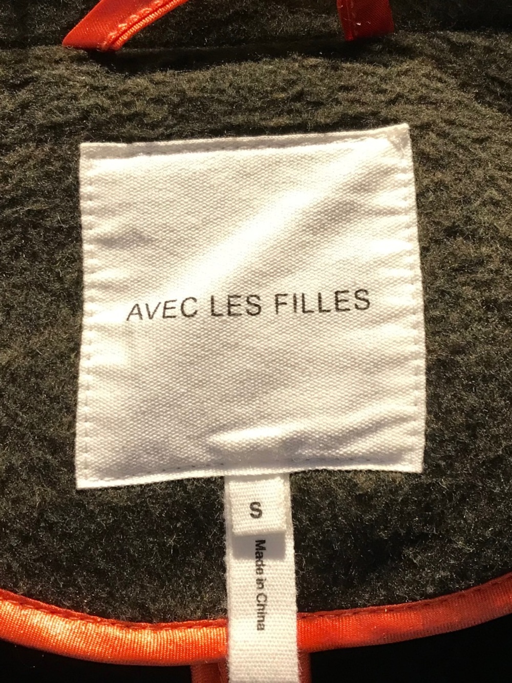 AVEC LES FILLES ESTRELLAS LONG STAR PRINT DOUBLE FACE TRENCH WOOL GREEN COAT - Picture 3 of 16